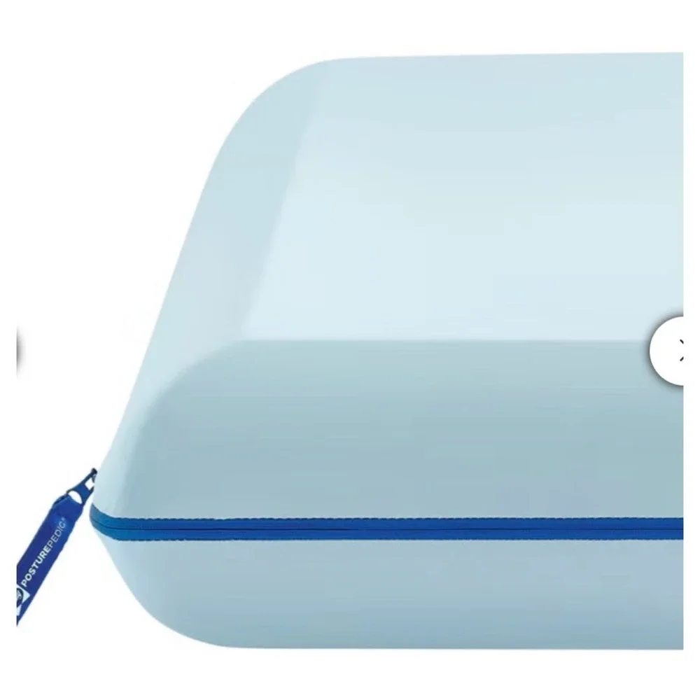 Sealy Posturepedic Expert Support Pillow Unisex Q Blue NEW Memory Foam